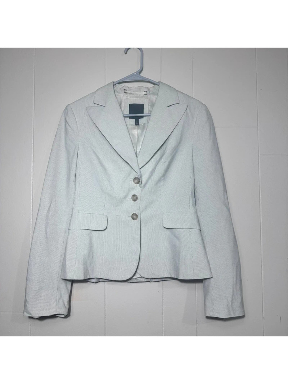 The Limited Womens Blazer Size Small Gray Pinstripe 3 Button Career Y2K (C28)